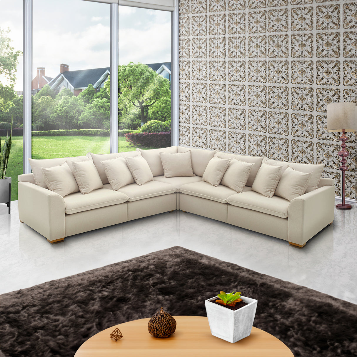 L-shaped Atualittá Sofa