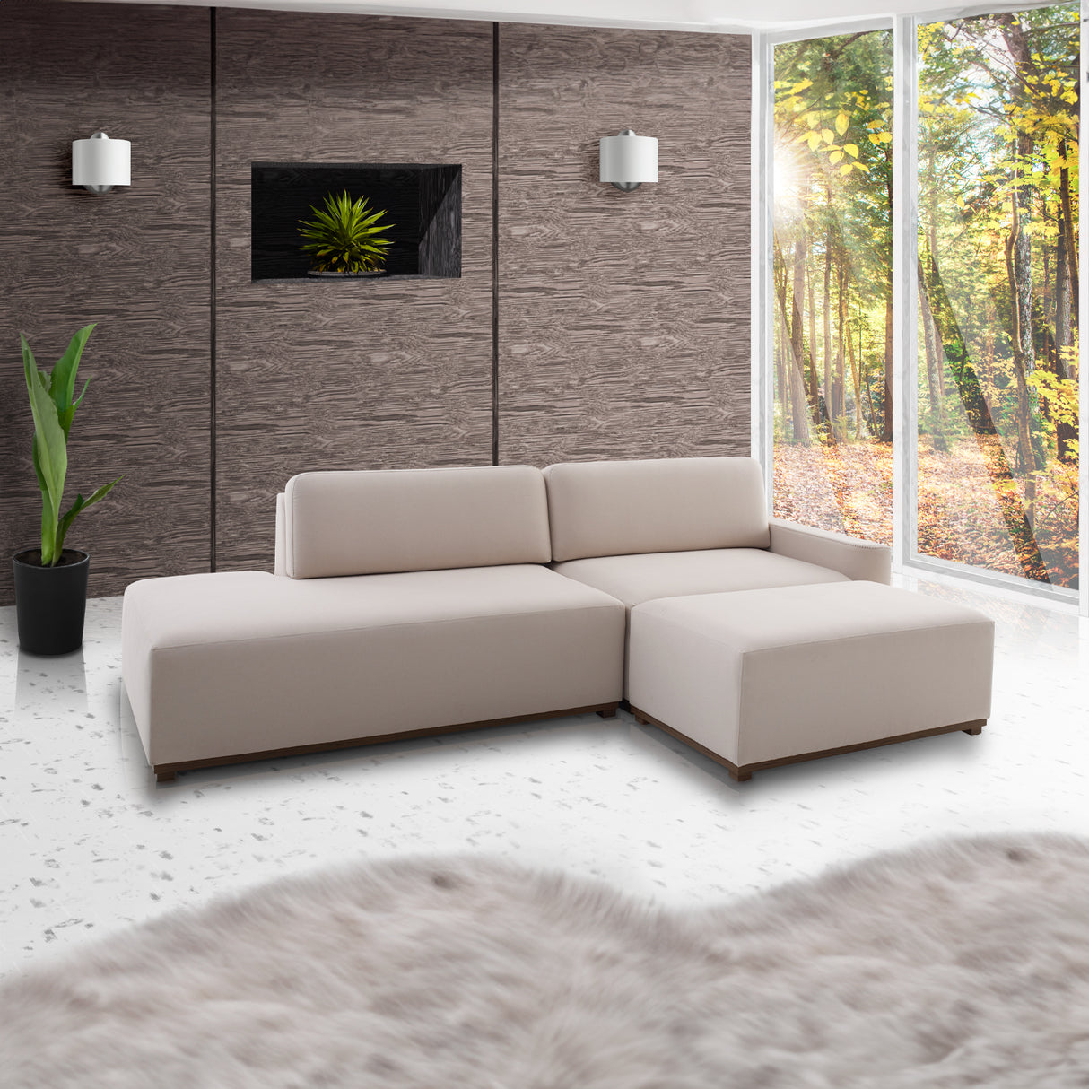 Piacenza Sofa with Ottoman